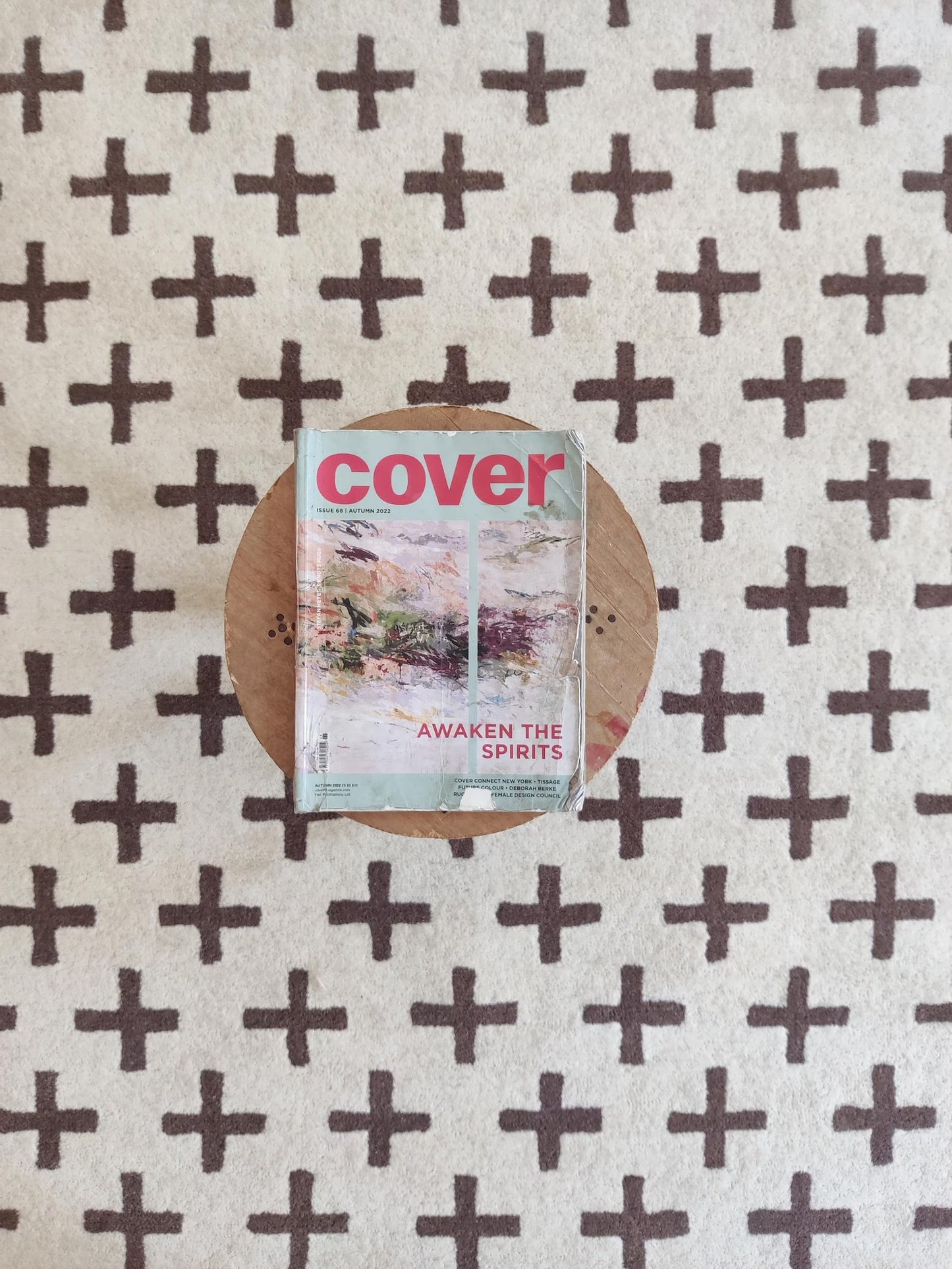 Nordic Swiss Cross Pattern High-Quality Handcrafted Minimalist Floor Decor