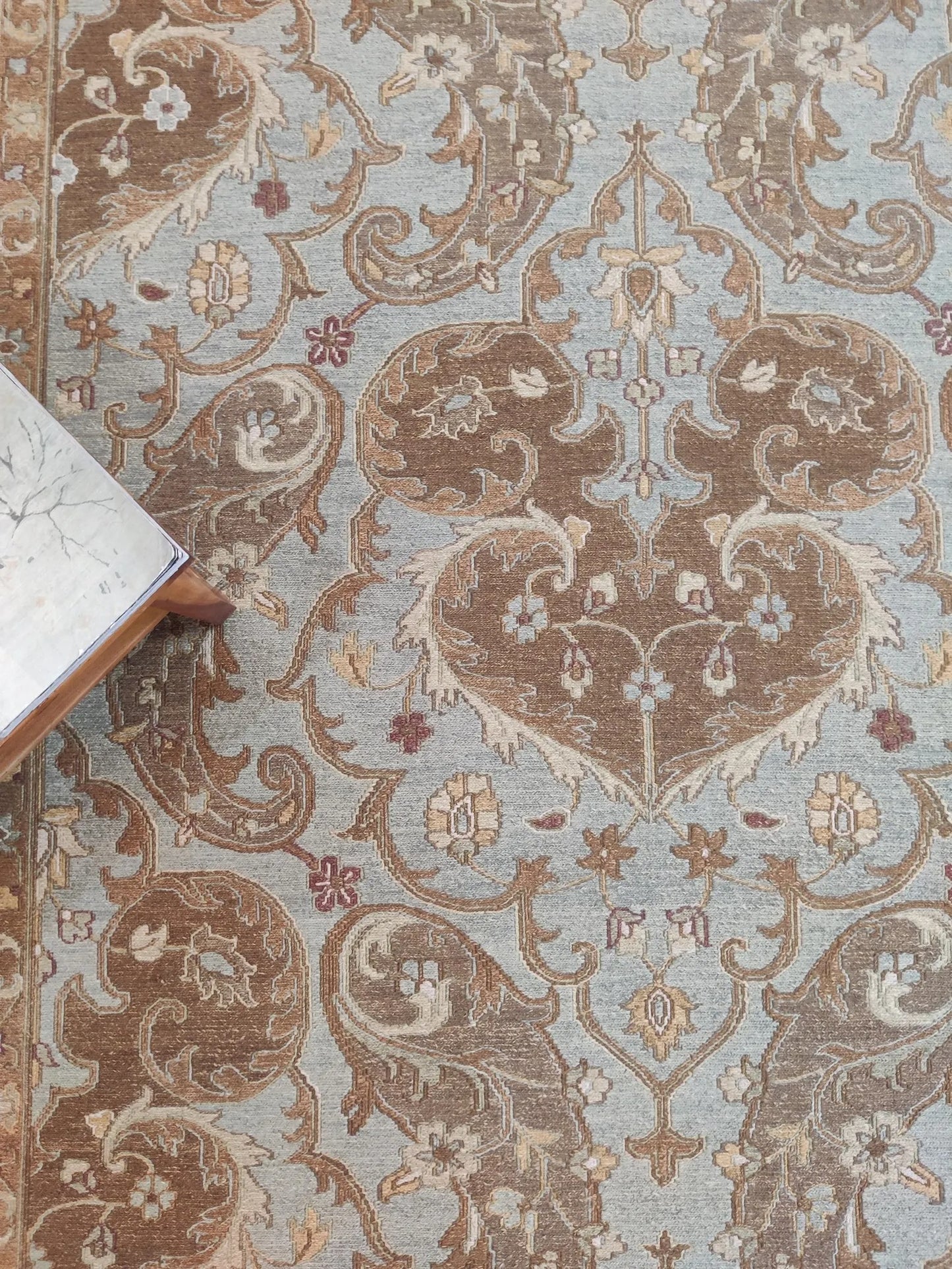 The Azure Paisley Antique Style Soumak Rug