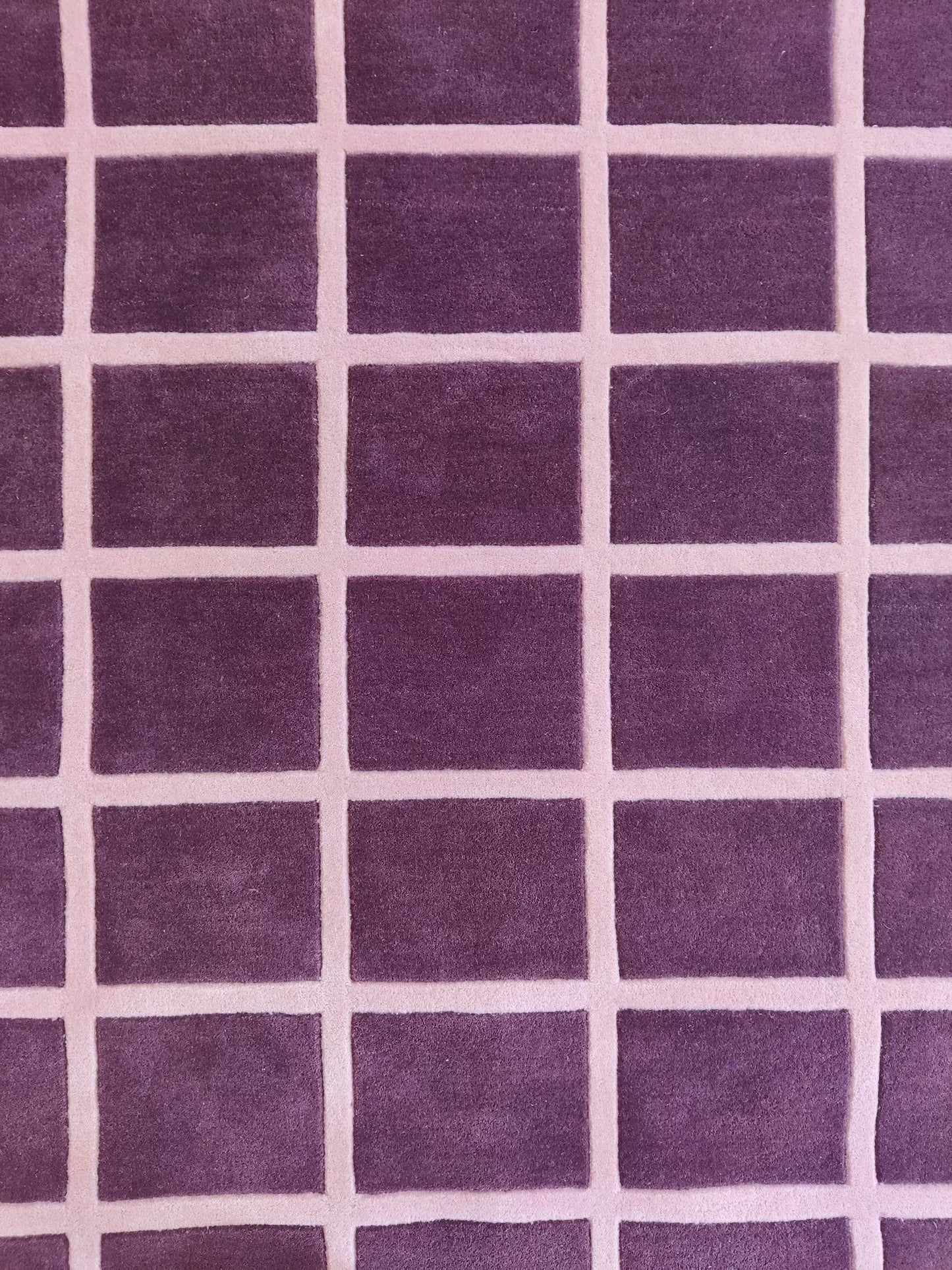 Velvet Berry Windowpane High-Quality Handcrafted Sculptural Floor Decor