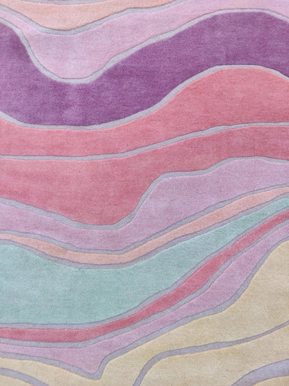 Fluid Undulating Soft and Luxurious Wool Textile for Bedroom carpet