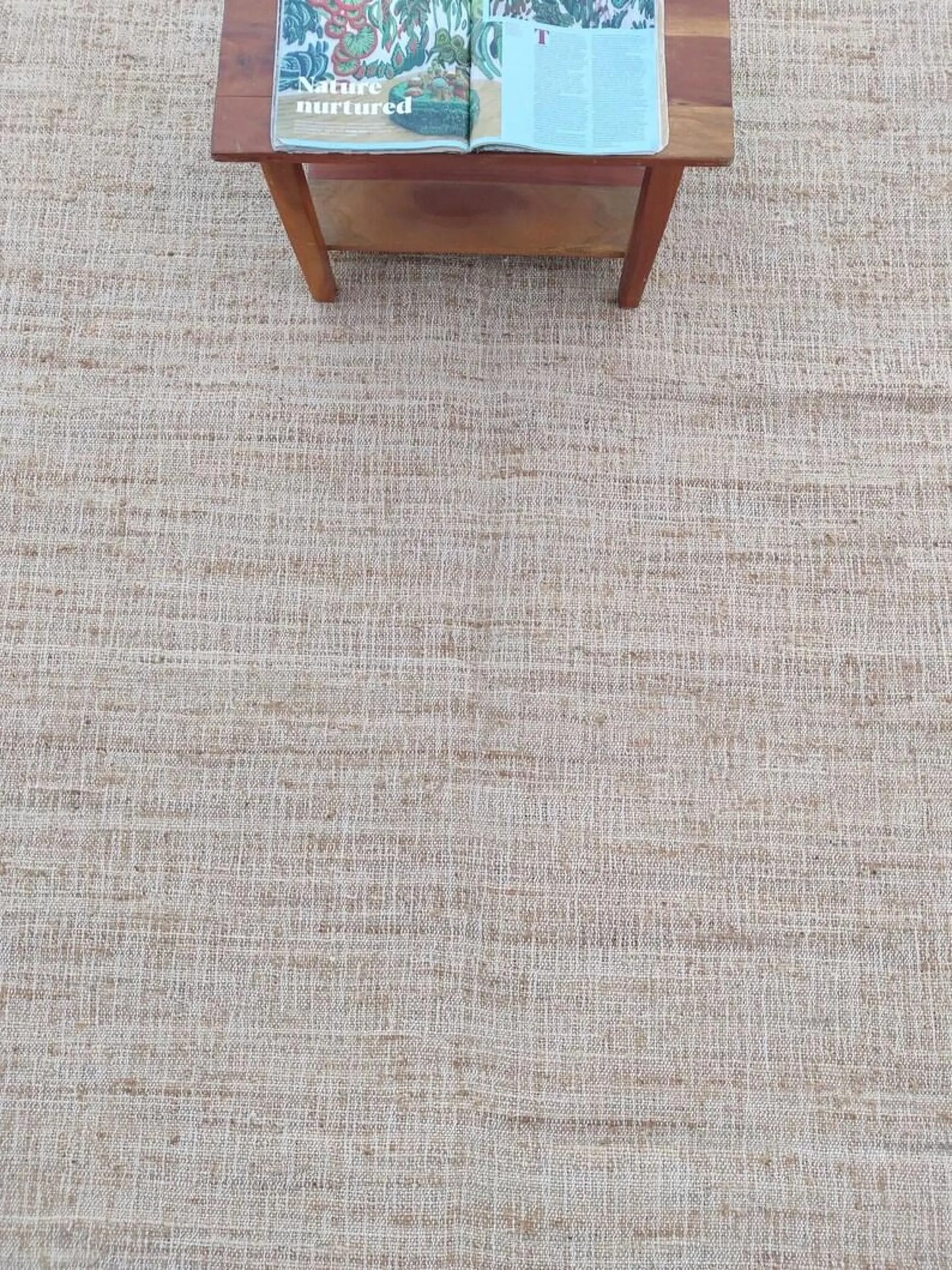 Natural Beige with Red Geometric Border Kilim rug