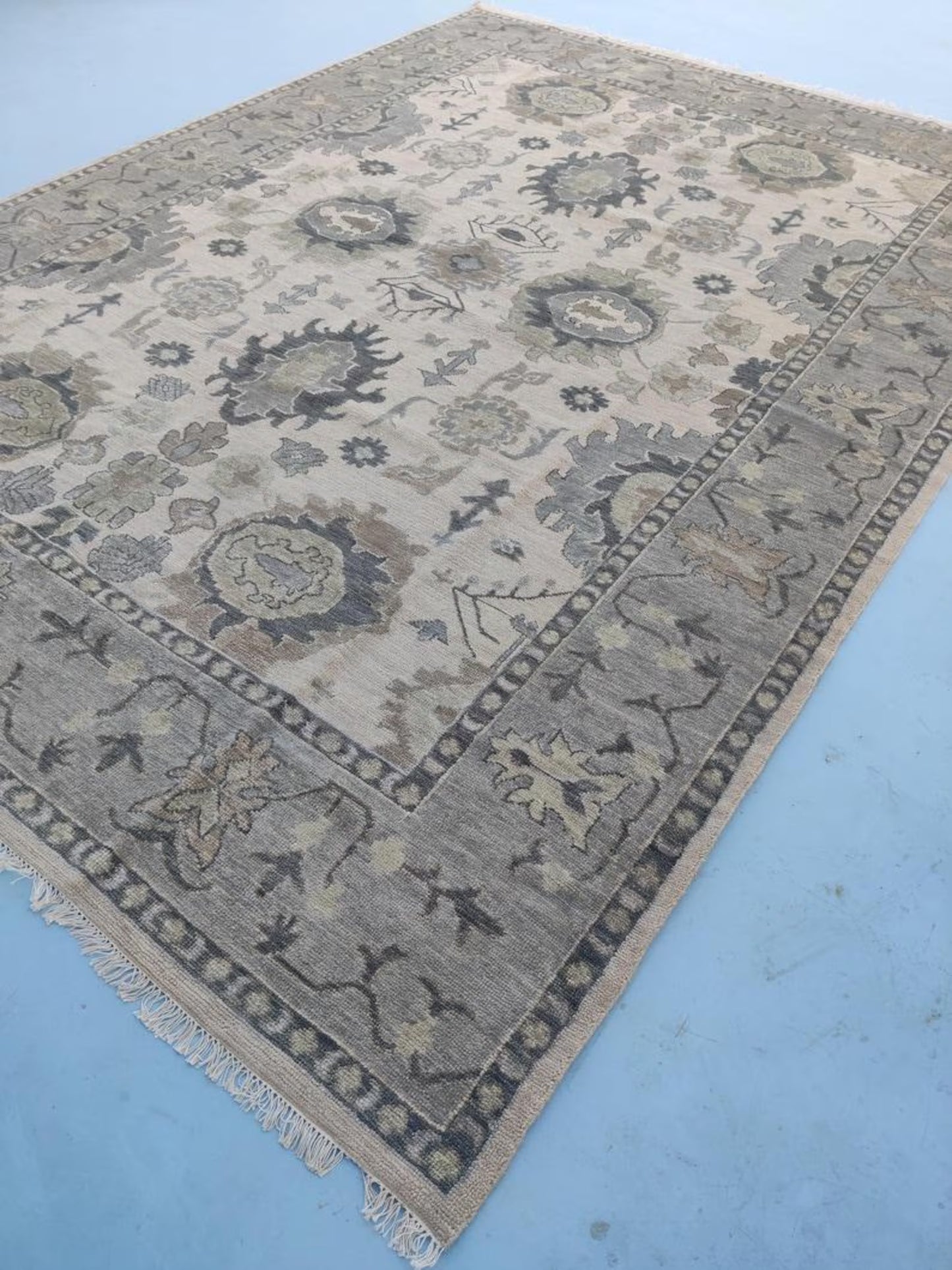 Urban Flora Neutral home decor Oushak Rug