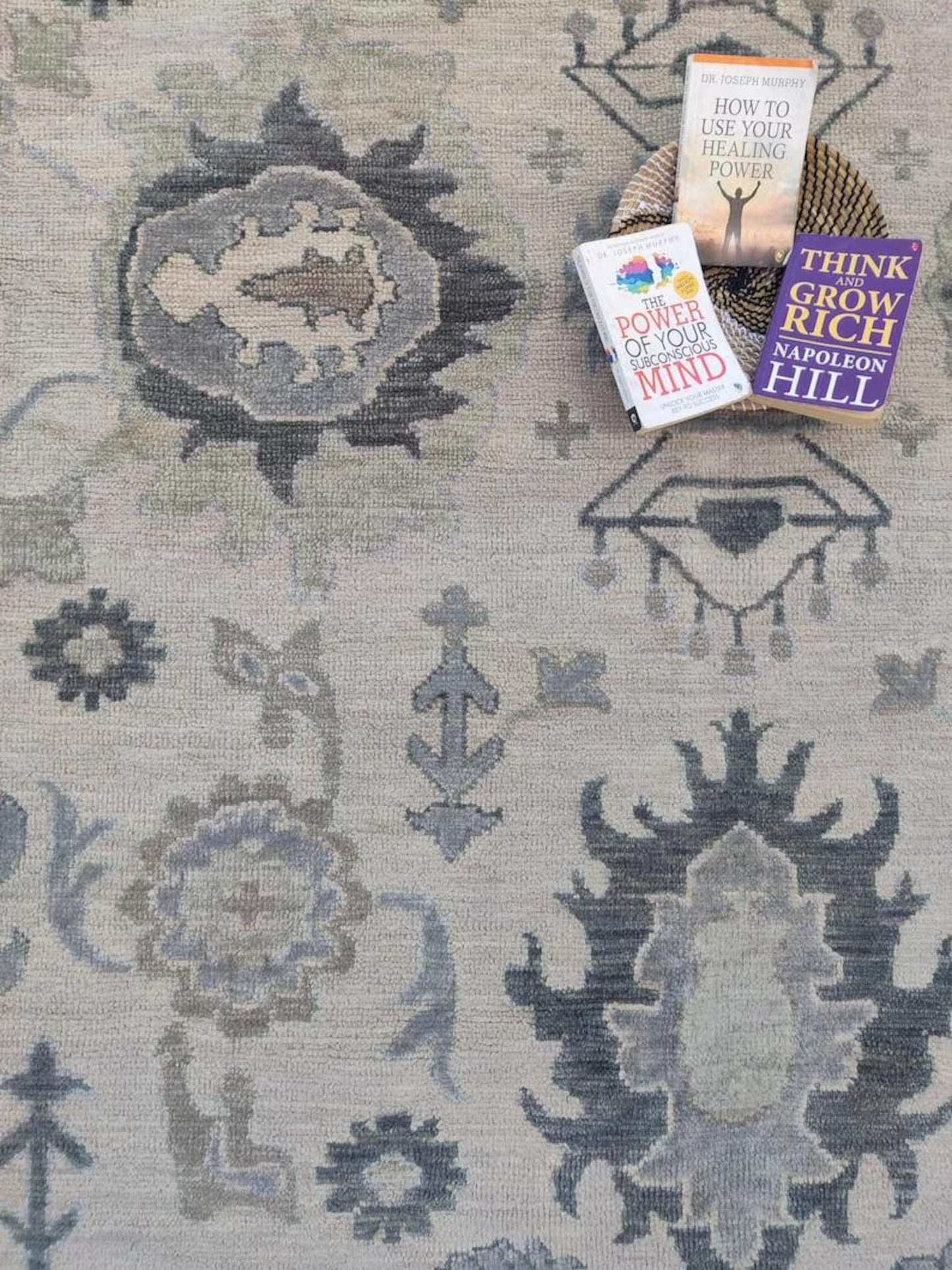 Urban Flora Neutral home decor Oushak Rug