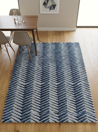 Contemporary Thick Pile Wool Rug for Living Room Bedroom