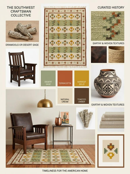Meadow Heritage Handwoven Scandinavian Floral Rug