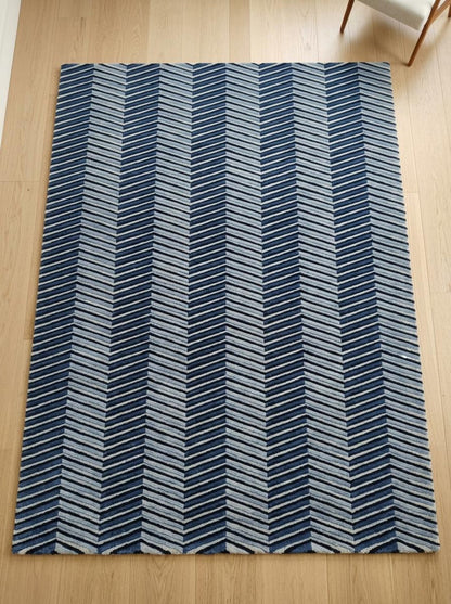 Contemporary Thick Pile Wool Rug for Living Room Bedroom