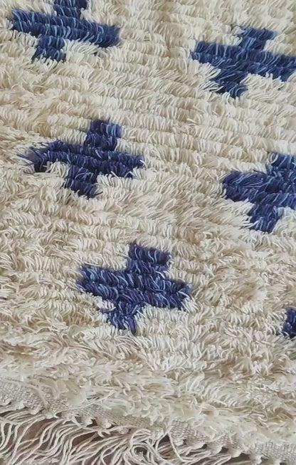 Nordic Minimalist Tribal Shag Hand-Woven Decorative Rug for Bedroom