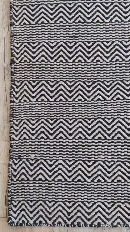 Onyx Zigzag Modern Geometric Handloom Carpet