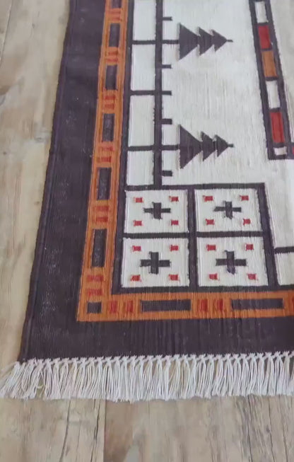 Sierra Southwestern Native American Style Dhurrie rug