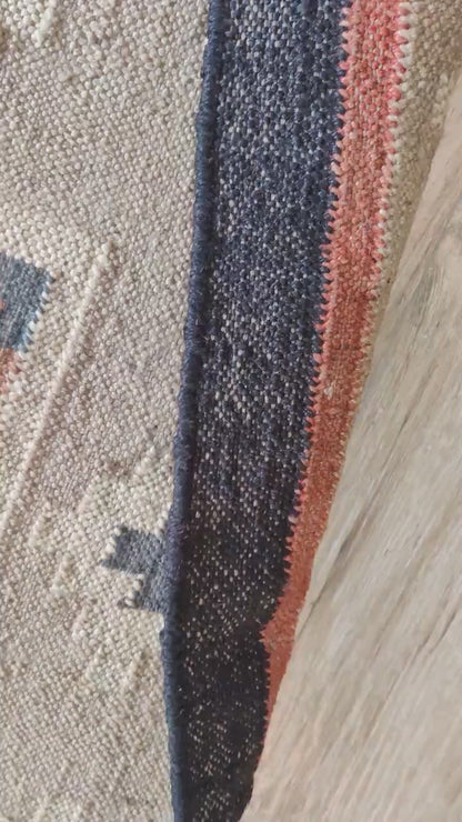 Southwestern Tribal Medallion Pattern Wool Jute Rug