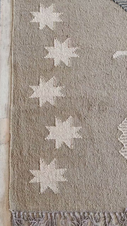 Crimson Moon Lattice Reversible Natural Fiber Area Rug