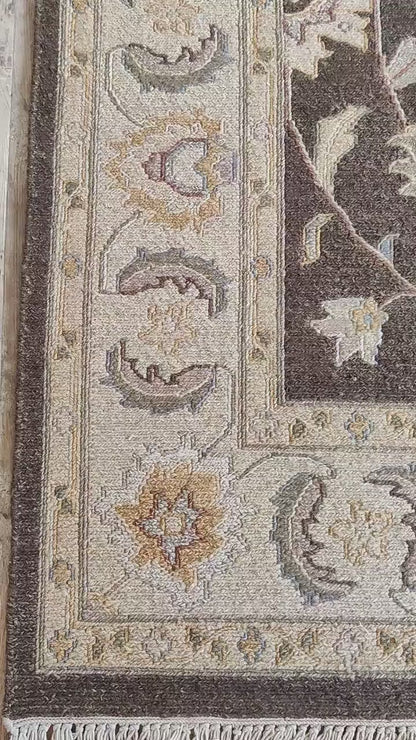 Tobacco & Gold Heritage Dark Brown Soumak Rug