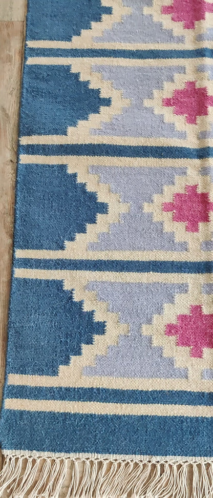 Scandinavian Tribal  Wool Area Rug