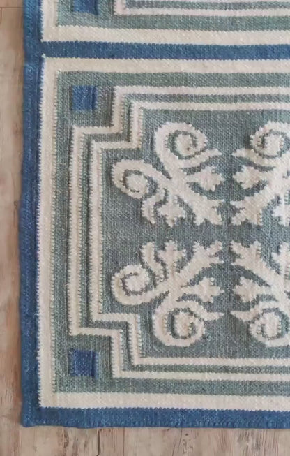 Classic Azulejo Style Pattern Designer Rug