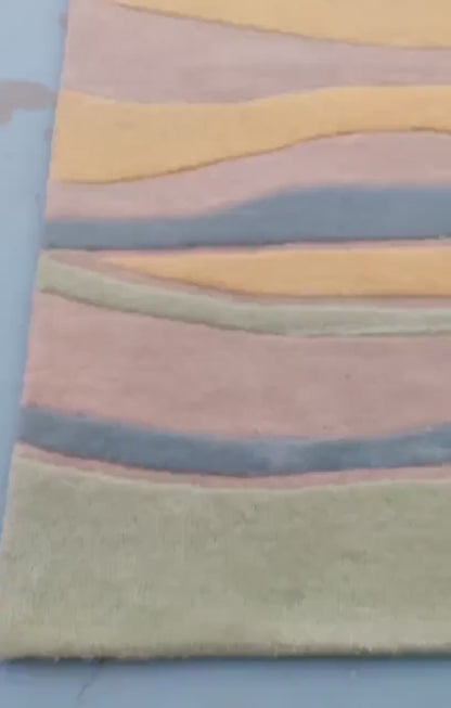 Fluid Undulating Soft and Luxurious Wool Textile for Bedroom carpet