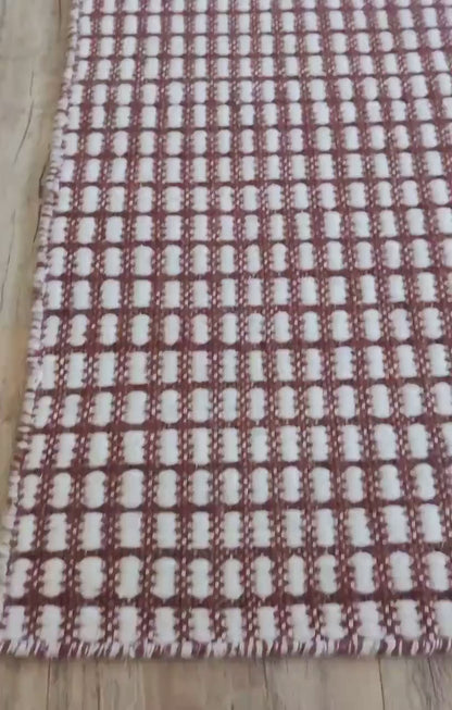 The Rustic Check Authentic Wool Handloom Rug