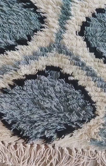 Modern Moroccan Trellis Wool Carpet
