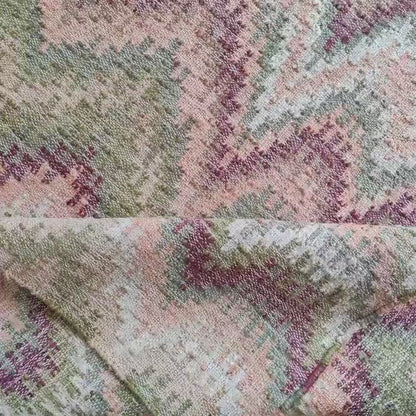 Handwoven Cotton Jute Rug, Zigzag Flatweave Carpet,