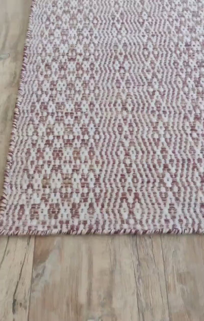 Handwoven Wool Area Rug ,Textured Earth Tones,Custom Natural Handloom Carpet