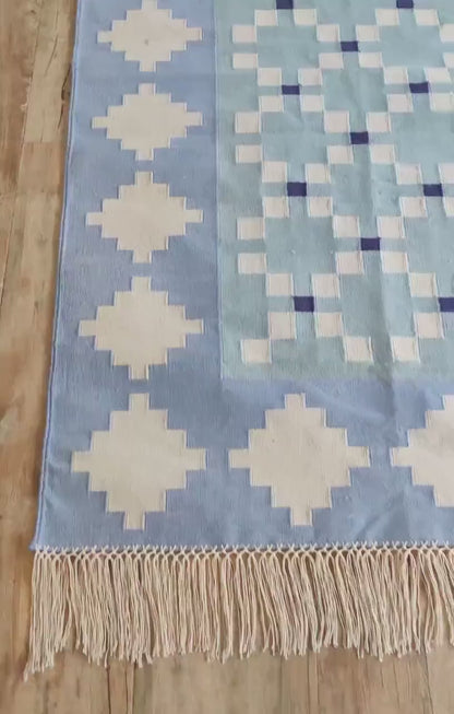 Handwoven Pastel Southwestern Style Area Rug